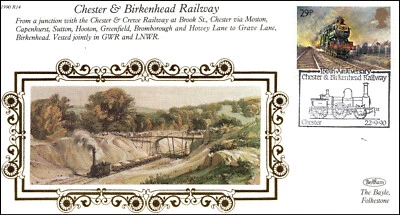 £2.25 • Buy GB 1990 Benham FDC 150th GWR Chester & Birkenhead Railway GB206