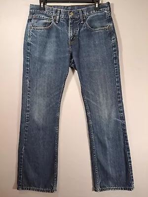 Levis 527 Jeans Mens 31x30 Blue Denim Bootcut Distressed Pockets Medium Wash • $19.95