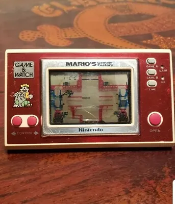 Vintage Nintendo GAME & WATCH MARIO'S Cement Factory Handheld Game Tested WORKS • $130