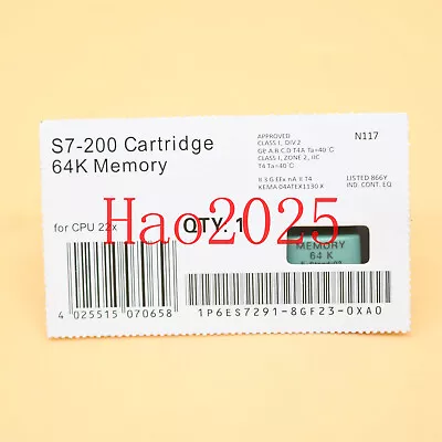 NEW FOR SIEMENS S7-200 Cartridge 64k Memory 6ES7291-8GF23-0XA0 Free Shipping • $58.50