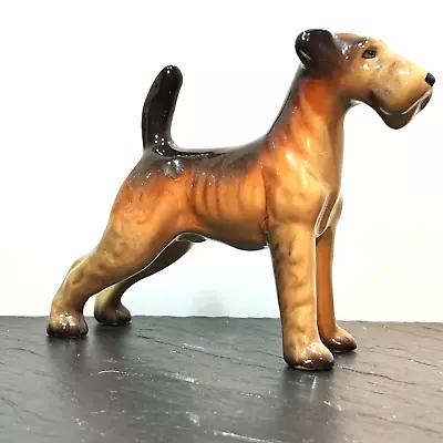 Vintage 4” WR Midwinter Animal Dog Airedale Terrier Standing Superb Condition. • £14