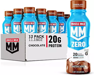 Muscle Milk Zero Protein Shake Chocolate20g Protein Zero Sugar 100 Calories C... • $39.20