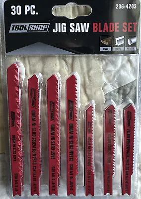 Jig Saw Blade 30 Piece Set High Carbon Steel U-Shank New Sealed • $13.99