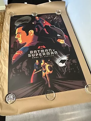 Batman V Superman: Dawn Of Justice Poster Tom Whalen Mondo Foil LE Of 10 !RARE! • $249.99