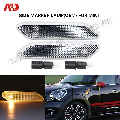 For Mini Cooper Countryman 2012-2017 R60 R61 Fender Side Marker Lamp Amber Clear • $23.93