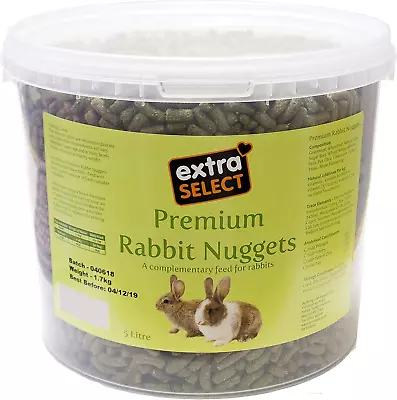 10kg Extra Select Premium Extruded Nuggets-Rabbit Food Pellets+Vitamins &Mineral • £9.55