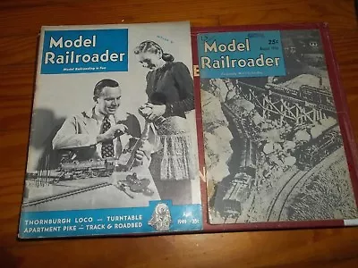 MODEL RAILROADER 2 Issues 1946 1949 Thornburgh Loco Turntable • $9.99