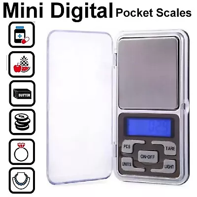 Mini Pocket Digital Scales 500/0.01g Balance Gram Jewellery Precision Weight AU • $15.49