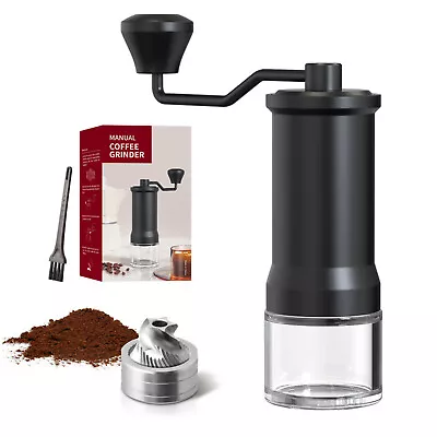 Manual Coffee Grinder Mill Hand Beans Nuts Adjustable Conical Ceramic Burr Spice • $19.94