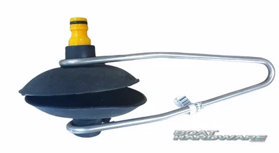 $25.40 • Buy Oval Outboard Motor Flusher S/Steel Frame Ear Muff Dual Feed Quick Hose Connect