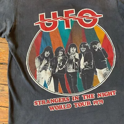 1979 UFO Strangers In The Night Tour T Shirt Cotton Men S-5XL Shirt 1CM616 • $21.59