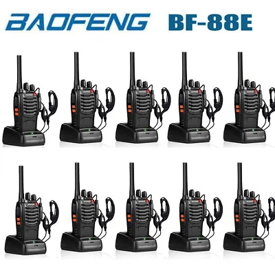 Baofeng BF-88E Walkie Two Way Talkies Radio PMR 16CH Long Range+Earphones Lot • £37.99