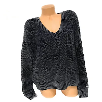 Victorias Secret PINK MEDIUM Graphic Campus Pullover Knit Sweater Oversized • $15.99