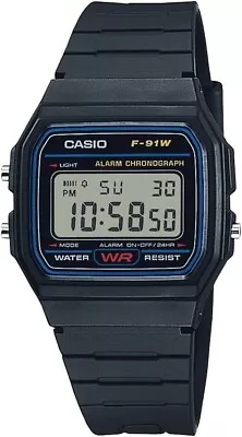 Original High Quality Casio Men's Black Watch F-91W-1Q Vintage Chronograph Watch • $11.89