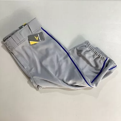 Easton Baseball Pant Men's XL 36 -38  Grey Blue Piping Knicker High Socks Style • $17.78