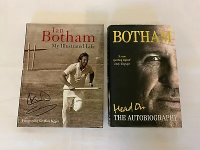 2x Ian Botham Books My Ilustrated Life Signed Copy & Head On The Autobiography • £9.99