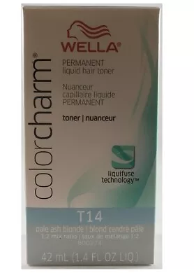 Wella Color Charm Permanent Liquid Toner T14 Pale Ash Blonde 1.4 Oz /42ml • $19.86