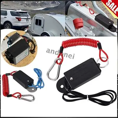 Trailer Brake Controller Switch Emergency Breakaway Cable For Caravan RV • $21.52