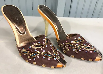 Michael Antonio Studded Bedazzled Size 5.5 Womens Pumps Heels Shoes • $15.77