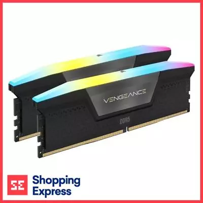 Corsair Vengeance 96GB (2x48GB) 5200MHz CL38 RGB LED Black DDR5 Desktop RAM • $600