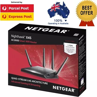 NETGEAR R7800 Nighthawk X4S AC2600 Gaming Router 4xGigabit Ethernet Dual Band • $269