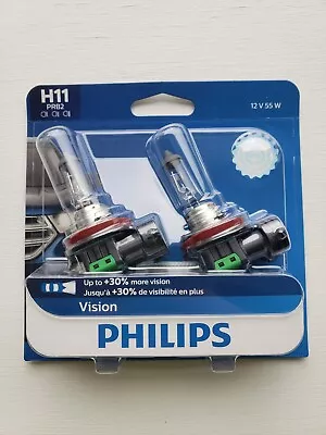 Philips Vision 12362PRB2 H11PRB2 Halogen Car Headlamp 2-Pack - Factory Sealed • $15.99