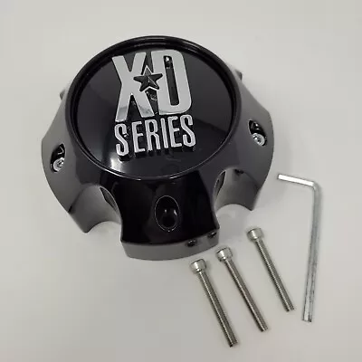 KMC XD Series Gloss Black 5 Lug Wheel Center Cap W/Screws 1079L145AGB CAP M-865 • $19.95
