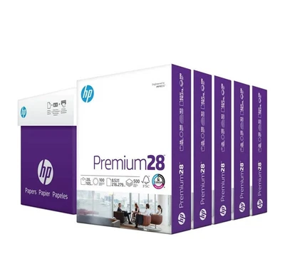 $63.89 • Buy HP Printer Paper | 8.5 X 11 Paper | Premium 28 Lb | 5 Ream Case - 2500 Sheets