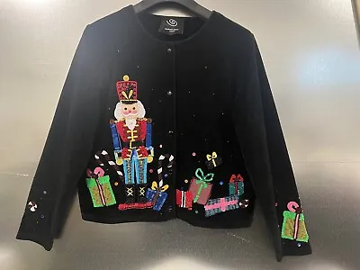 Michael Simon Event NUTCRACKER Ugly Christmas Sweater Sequin Large(?) • $60