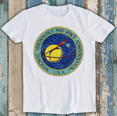 NASA Retro Logo Seal Vintage Retro Funny Gift Tee T Shirt M1295 • £6.35