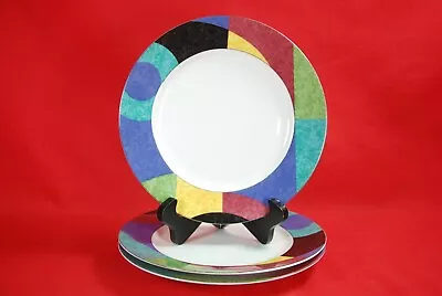 Mikasa CURRENTS Salad Plates (Set Of 3) #M5101 Geometric • $39.95