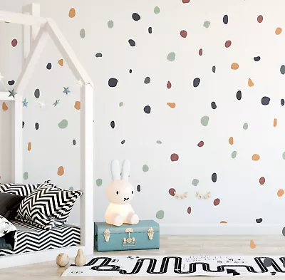 150 Boho Chic Polka Dot Wall Stickers For Kids Nursery Children's Art Decals • £7.99