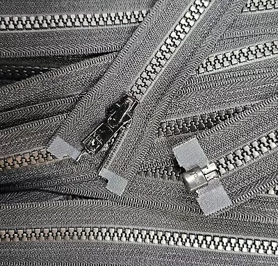 YKK VISLON Zips No.5 Open End - Black Or White Options Available - 25cm To 86cm • £2.99