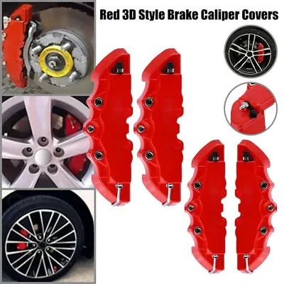 $29.79 • Buy 4x 3D Car Disc Brake Caliper Covers Front & Rear Accessories For 18-24inch Wheel