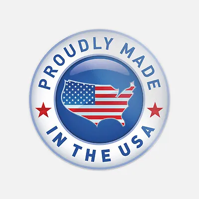 Proudly Made In The USA Round Flag Vinyl Sticker Decal • $2.75