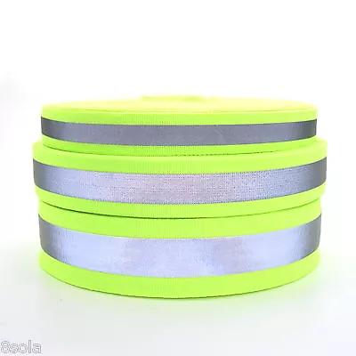 £29.68 • Buy High Visibility Reflective Polypropylene Webbing Strap PP5 Tape ✶ High Quality ✶