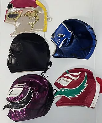 Lot Of 5 Luchador Mexican Wrestling Masks One Size Rey Mysterio • $39.99