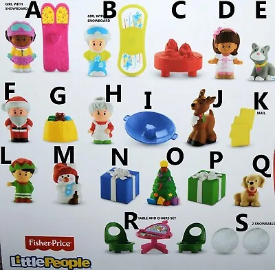 Fisher Price Little People PICK 1 NEW Christmas Santa Mrs Clause Elf Snowman Dog • $4