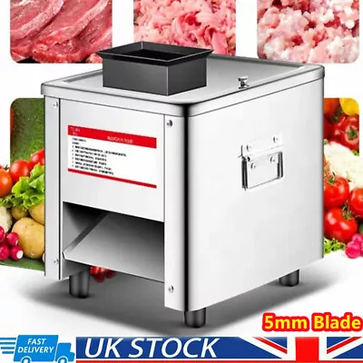 850W Commercial Electric Meat Cutter Slicer Flesh Shredding 5mm Cutting Machine • £134.99