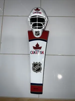Red/White Molson Canadian NHL Hockey Goalie Mask Beer Tap Handle 11” • $75