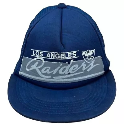 Vintage LA Raiders Cap Blue Vintage Baseball Cap 80s Worn Hipster USA • £30