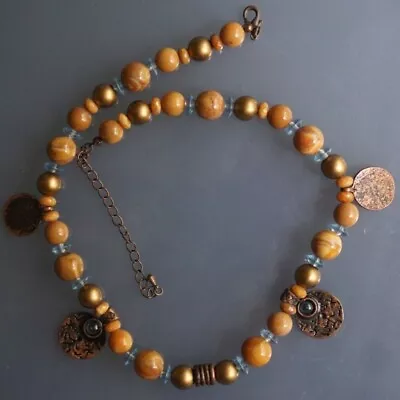 Vintage Copper Necklace - Beaded • $7.79