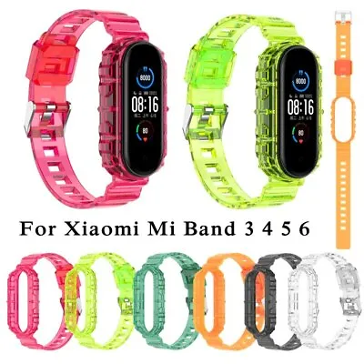 Transparent Replacement TPU Sport Band For Xiaomi Mi Band 6 5 4 3 Smart Watch • $11.87