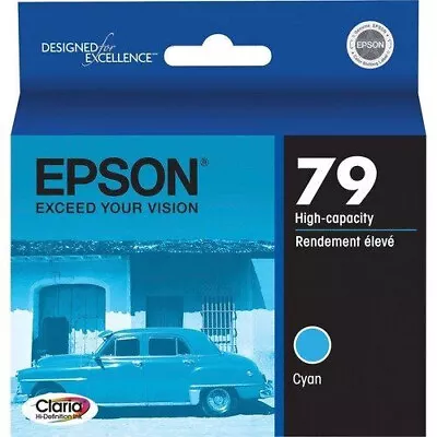 Epson Claria 79 High Capacity Ink Cartridge Cyan T079220 • $16.14