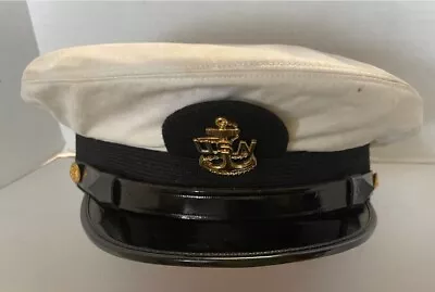 Vintage U.s.n. Visor Cap /hat..navy..small • $24