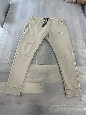 Vanquish Khaki/ Beige Joggers Embroidered Logo Size XL • $15.40