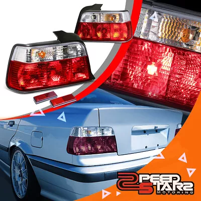 For 92-98 Bmw E36 3-series 4dr Black Housing Red Led Brake Tail Lights/lamps • $80.02