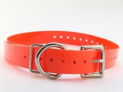 Collar With Roller Buckle And Nickel Hardware Color: Orange • $14.99