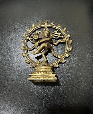 Vintage Hand Made Brass Hindu Statuette Shiva Nataraja • $98