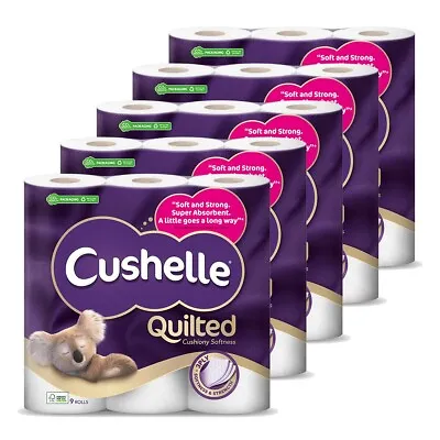 £35.99 • Buy Cushelle 3 Ply Toilet Paper Quilted Tissue Roll Luxury Soft Pack 45 Rolls